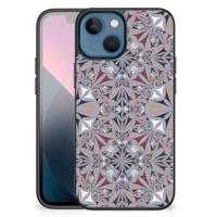 Apple iPhone 13 mini Marmeren Print Telefoonhoesje Flower Tiles