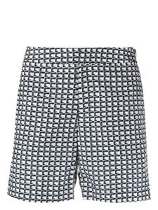 Orlebar Brown short de bain à imprimé graphique - Blanc