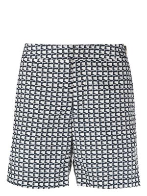 Orlebar Brown short de bain à imprimé graphique - Blanc
