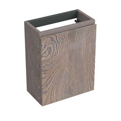 Fonteinkast Forzalaqua Siena 39.5x21.5x50 cm 1 Deur Rechts Eiken Silver Grey Forzalaqua