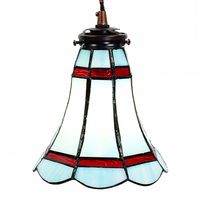 HAES DECO - Hanglamp Tiffany Blauw, Rood Ø 15x115 cm E14/max 1x25W - thumbnail