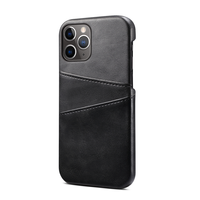 iPhone 11 Pro Max hoesje - Backcover - Pasjeshouder - Portemonnee - Kunstleer - Zwart
