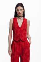 Contrasterend vest - RED - L