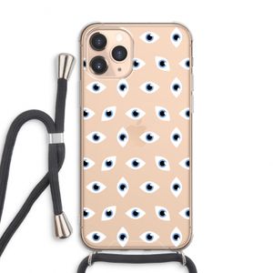 Eyes pattern: iPhone 11 Pro Max Transparant Hoesje met koord