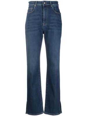 Fabiana Filippi jean bootcut à fentes latérales - Bleu