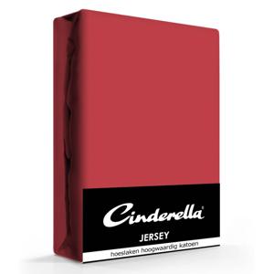 Cinderella Jersey Hoeslaken Rood-200 x 210/220 cm