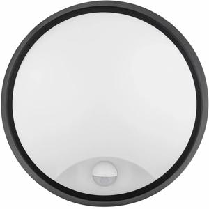 LED Wandlamp met Sensor - Kozolux Sorta - 20W 1600lm - Natuurlijk Wit 4500K - IP54 - Rond - Zwart