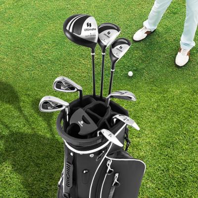 Complete Heren Golf Clubset 9-delige Golf Clubset Rechtshandig met Regenhoes Zwart