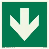 Bord Richtingspijl (groen)FTLM - 150x150 mm zelfklevend.