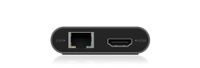 ICY BOX-DK4050-CPD interface hub USB 3.2 Gen 1 (3.1 Gen 1) Type-C 5000 Mbit/s Antraciet - thumbnail