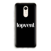 Topvent Zwart: Xiaomi Redmi 5 Transparant Hoesje - thumbnail