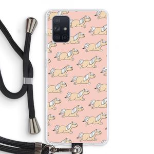 Ponys: Samsung Galaxy A71 Transparant Hoesje met koord