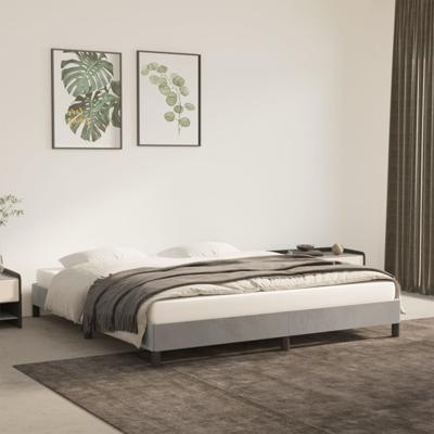 Bedframe zonder matras 160x200 cm fluweel lichtgrijs