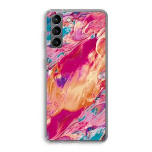 Pastel Echoes: Samsung Galaxy S21 Transparant Hoesje