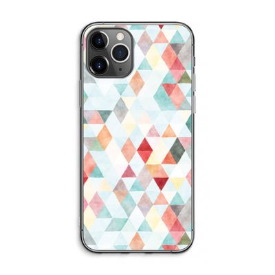 Gekleurde driehoekjes pastel: iPhone 11 Pro Max Transparant Hoesje