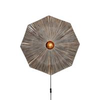Wandlamp Panama - Donker grijs - 65x7x65cm