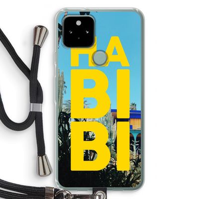 Habibi Majorelle : Pixel 5 Transparant Hoesje met koord