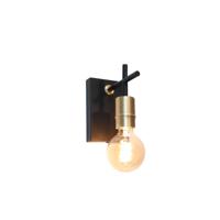 Artdelight Leuke wandlamp Mokka zwart met goud WL MOKKA ZW-MG - thumbnail