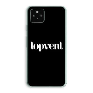 Topvent Zwart: Google Pixel 5a 5G Transparant Hoesje