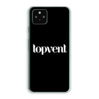 Topvent Zwart: Google Pixel 5a 5G Transparant Hoesje