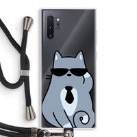 Cool cat: Samsung Galaxy Note 10 Plus Transparant Hoesje met koord