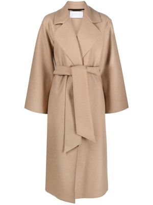 Harris Wharf London manteau long en laine à taille ceinturée - Tons neutres