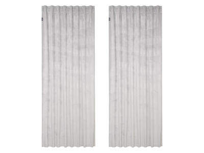 LOOKS by Wolfgang Joop Velours gordijnen 135 x 245 cm (Lichtgrijs)