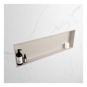 Wandnis Solid Surface Easy | In- en opbouw | 30x90x8 cm | 1 vak | Linen