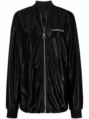 Khrisjoy veste zippée à logo poitrine - Noir
