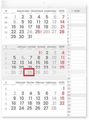 Driemaandskalender Compact Notes, 2026