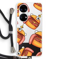 Hamburger: Huawei P50 Transparant Hoesje met koord