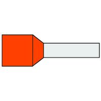 Geïsoleerde Adereindhuls 0,50qmm Oranje penlengte = 6mm
