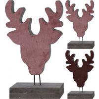 Rendier op voet hout 37 cm - Nampook