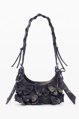 Middelgrote tas met katoenen strikken - MATERIAL FINISHES - U