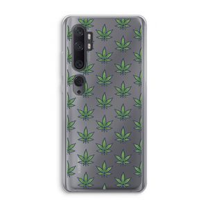 Weed: Xiaomi Mi Note 10 Transparant Hoesje