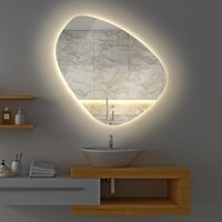 Badkamerspiegel Gliss Fury Organic LED Verlichting 80x80 cm Gliss Design