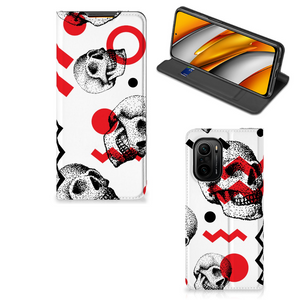 Mobiel BookCase Xiaomi Mi 11i | Poco F3 Skull Red