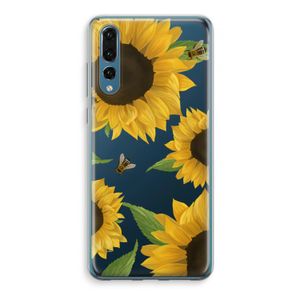 Sunflower and bees: Huawei P20 Pro Transparant Hoesje