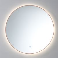 Spiegel Sanilux Rond Met LED Verlichting 3 Kleuren Instelbaar & Dimbaar 80cm Met Spiegelverwarming Brons - thumbnail