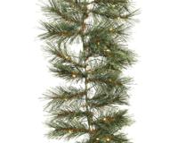 Cashmere slinger BO prelit L270 D25 cm groen kerst Everlands - Everlands