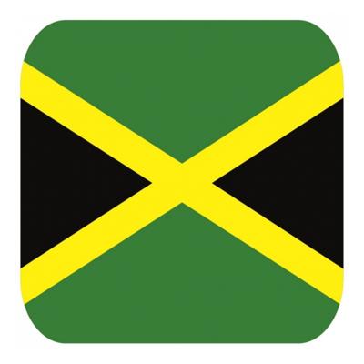 Bierviltjes Jamaica - 15x stuks - vierkant - landen thema - 9x9 cm