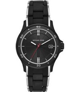 Horlogeband Michael Kors MK6662 Staal/Silicoon Zwart 18mm