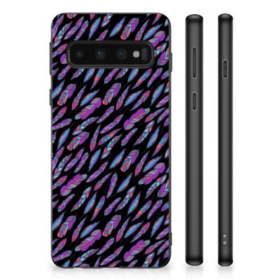 Samsung Galaxy S10 Bumper Case Feathers Color