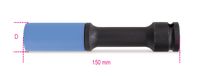 Beta Slagdoppen voor wielmoeren met gekleurde polymeer beschermhulzen, lange uitvoering 720LCL 17 - 007200737