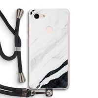Elegante marmer: Pixel 3 XL Transparant Hoesje met koord