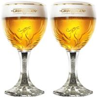 Grimbergen Bierglazen op Voet - 330 ml - 2 stuks