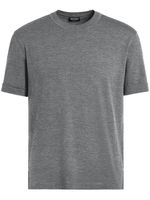 Zegna t-shirt en laine à manches courtes - Gris