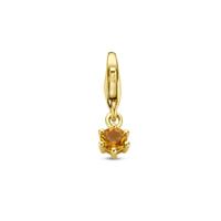 14K Geelgouden Slotbedel met November Geboortesteen - 15,5mm