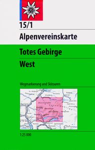 Wandelkaart 15/1 Alpenvereinskarte Totes Gebirge - West | Alpenverein