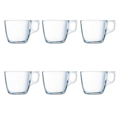 Set van koffiekopjes Luminarc Nuevo Transparant Glas 220 ml 6 Onderdelen (6 pcs)